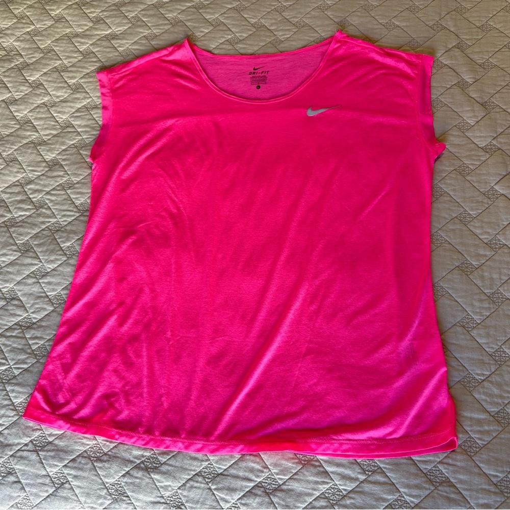 Nike Women's Pink Semi-Sheer Top